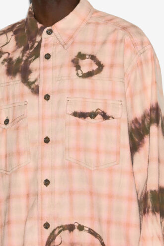 Suli Tie-Dyed geruit overhemd