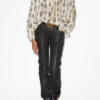 Syra zijden blouse met grafisch patroon