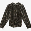 Syra zijden blouse met grafisch patroon