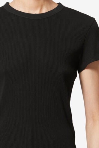 Taomi geribbeld katoenen T-shirt met korte mouwen