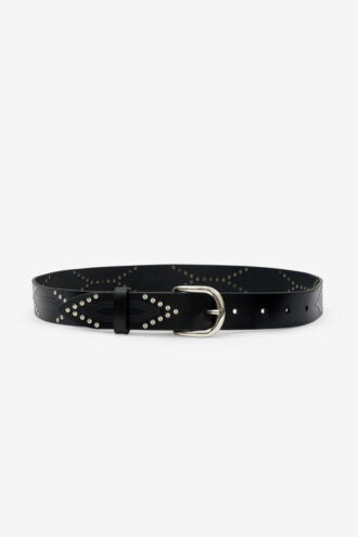 Telly leren riem versierd met studs