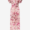 Terenae Midi-jurk van stretchzijde met print