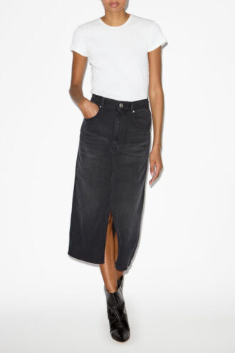 Tilauria fijne denim midi-rok