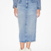 Tilauria midi-rok in fijne denim