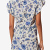 Tullya gedrapeerde stretch zijden top met print