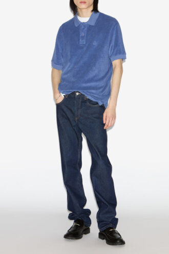 Vafko fluwelen poloshirt