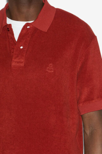 Vafko fluwelen poloshirt