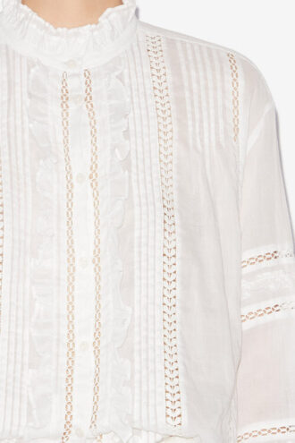 Valda Shirt van opengewerkt katoenen voile