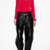 Vandalia Top in gerimpelde jersey