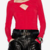 Vandalia Top in gerimpelde jersey
