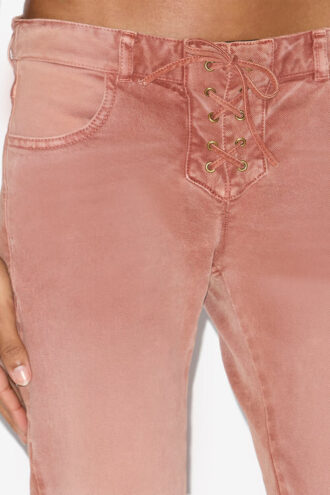 Vanel Denim jeans met vetersluiting