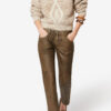 Vanel Glanzende lamsleren broek