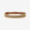 Varana leren en metalen riem