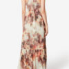 Vasmila Lange katoenen voile jurk met print