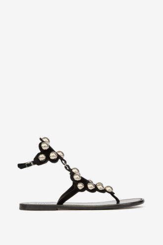 Velvee suède leren sandalen met juwelen
