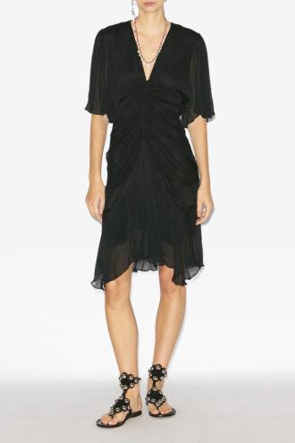 Vivienne korte mousseline jurk