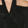 Vonda gedrapeerde top in effen jersey