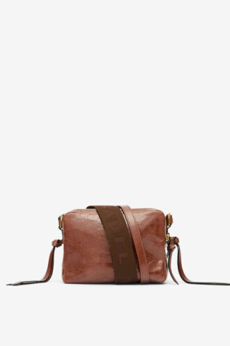 Wardy Camera glanzende leren tas
