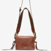 Wardy Camera glanzende leren tas
