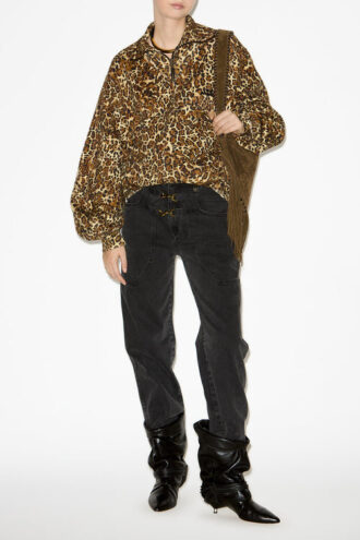 Wilda Sweatshirt met opstaande kraag en print