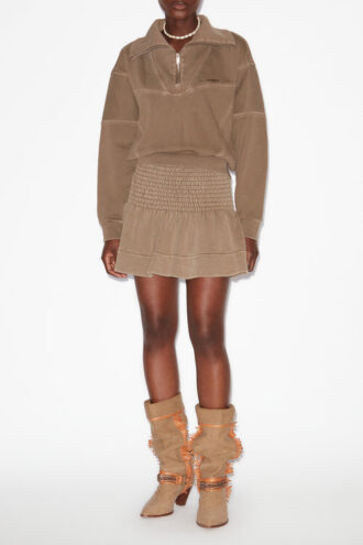 Yaele Jersey sweatshirt met vervaagde stiksels