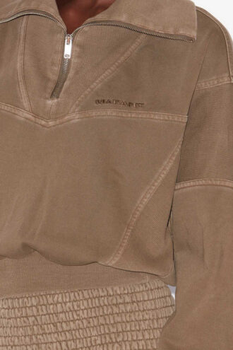 Yaele Jersey sweatshirt met vervaagde stiksels