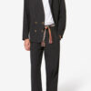 Yostin Relaxed fit katoenen broek met plooien