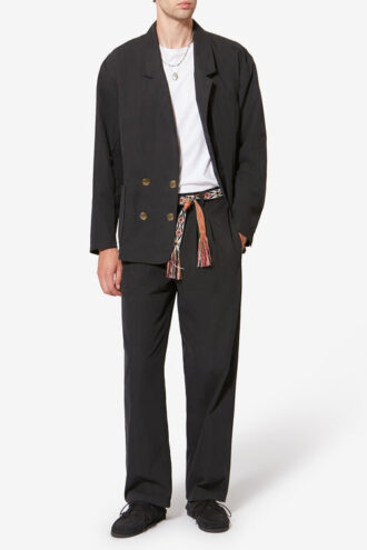Yostin Relaxed fit katoenen broek met plooien
