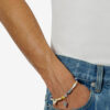 Yulian armband van steen, hout en hangers