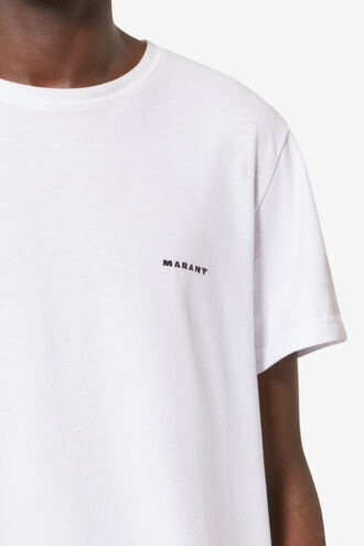 Zafferh Katoenen T-shirt met korte mouwen in effen kleur