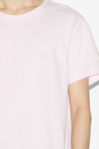 Zafferh Katoenen T-shirt met korte mouwen in effen kleur