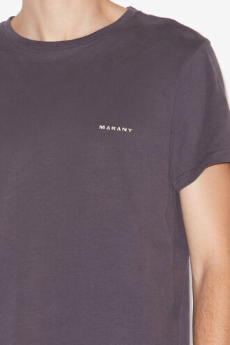 Zafferh Katoenen T-shirt met korte mouwen in effen kleur