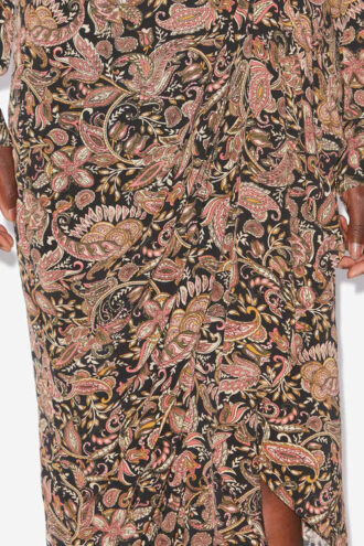 Zaine gedrapeerde rok met print