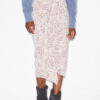 Zaine gedrapeerde rok met print