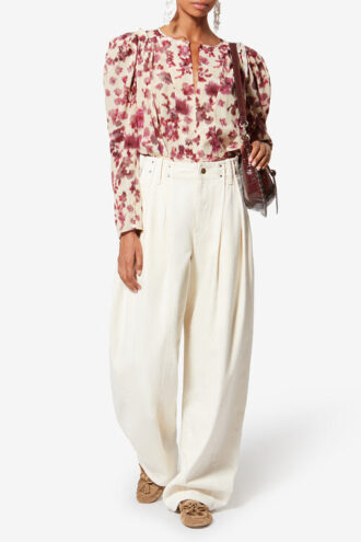 Zarga korte stretch zijden top met print
