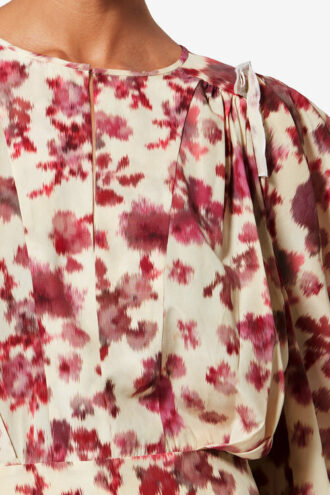 Zarga korte stretch zijden top met print