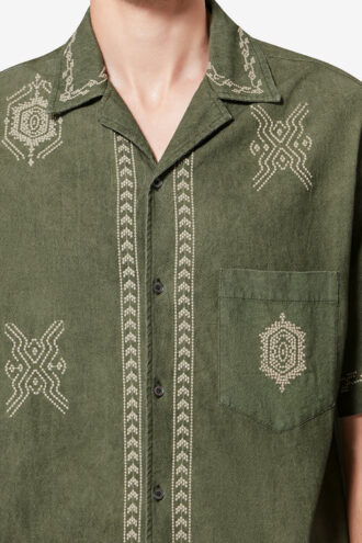 Zekim geborduurd katoenen gaasshirt