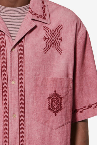 Zekim geborduurd katoenen gaasshirt