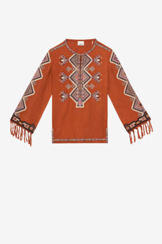 Zelda geborduurde Matka zijden blouse