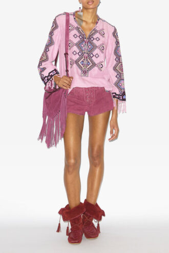 Zelda geborduurde Matka zijden blouse