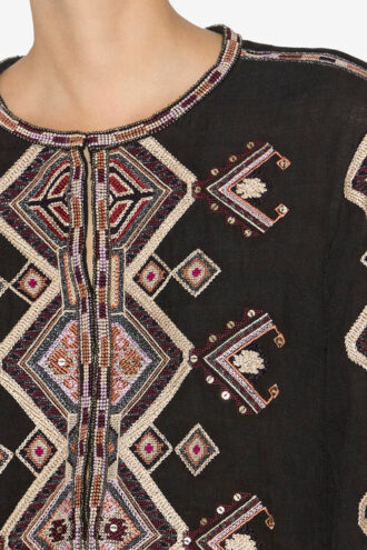 Zelda geborduurde Matka zijden blouse