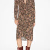 Zeliha midi-jurk met lange mouwen en print