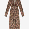 Zeliha midi-jurk met lange mouwen en print