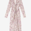 Zeliha midi-jurk met lange mouwen en print