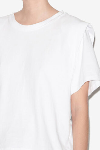 Zelitos T-shirt met korte mouwen van effen katoen