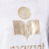 Zewel effen linnen T-shirt met logo