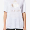 Zewel effen linnen T-shirt met logo