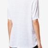 Zewel effen linnen T-shirt met logo