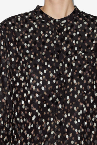 Zijden blouse met stippenprint