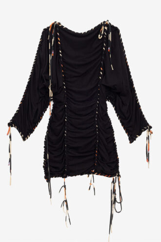 Zina geweven jersey jurk
